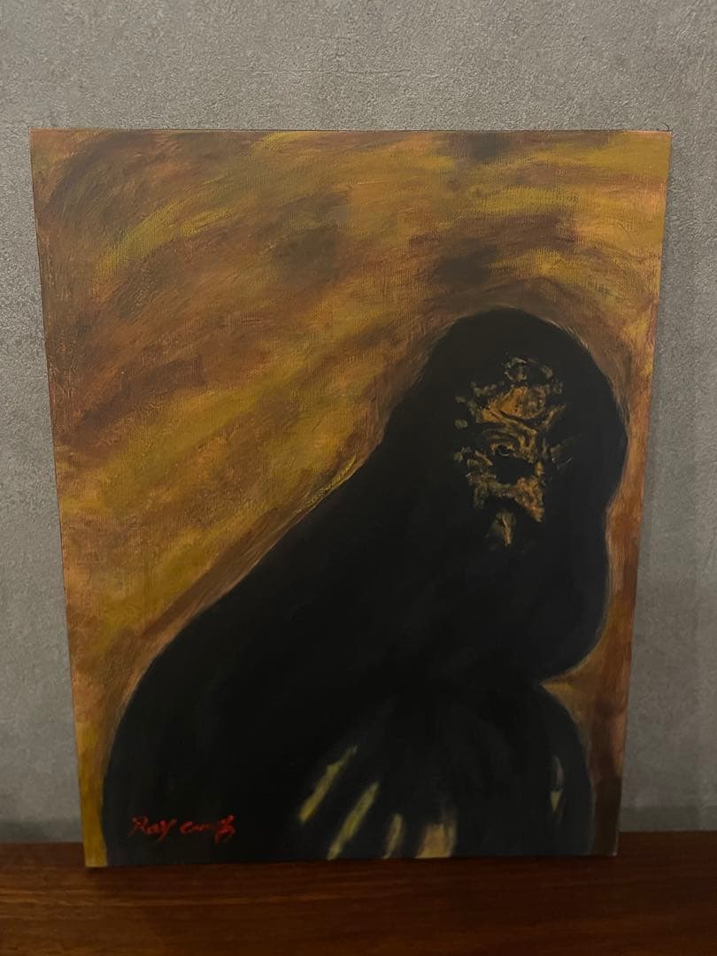 【手描き】鴨居玲 F6号 油絵　油彩　絵画　おばあさん　鴨居羊子鑑定シール　模写 鴨居羊子の絵 | 長崎県美術館