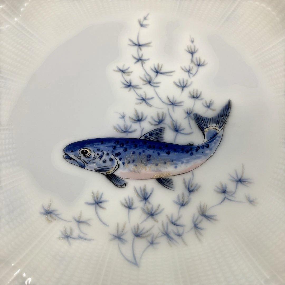 リモージュ ディナープレート 魚 コライユラメール ノブラ ジロー