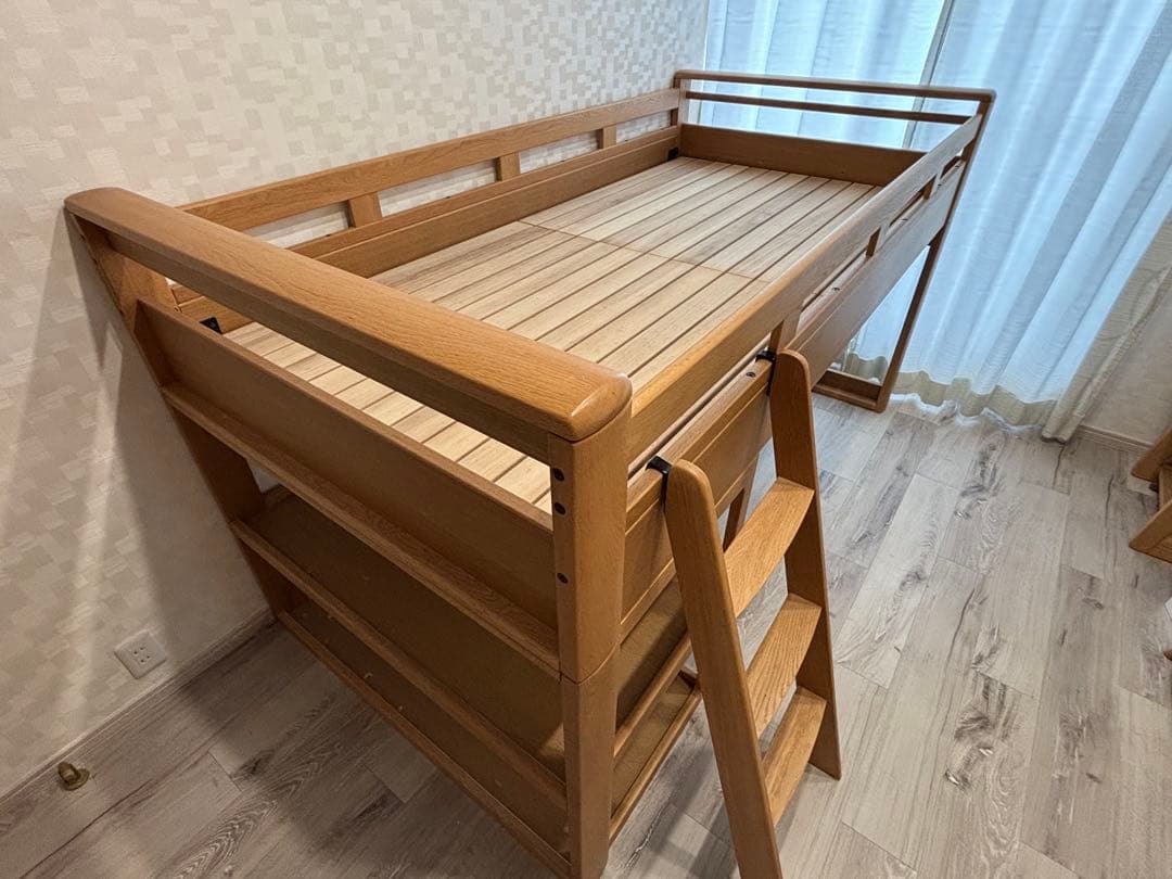 浜本工芸 No.5000ミドルベッド ナチュラルオーク色 浜本工芸 [開梱設置送料無料] 国産 No.5000ミドルベッド 素材：ナラ材