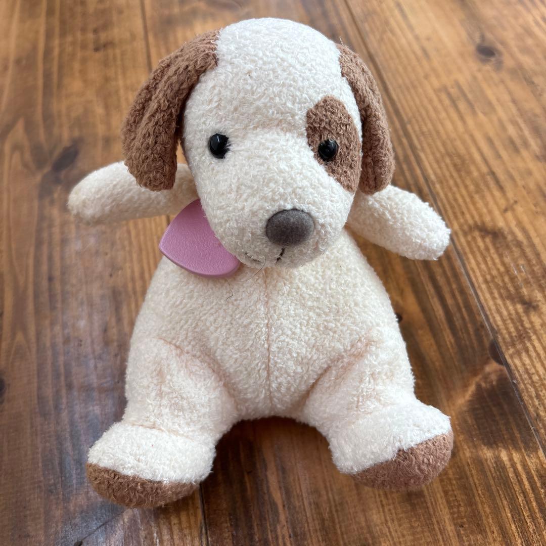 シナダ わんちゃん ぬいぐるみ 20cm 犬 ブラウン ホワイト ぬいぐるみ 犬 イヌ いぬ シナダ もちぶるL : ぬいぐるみのくまくま