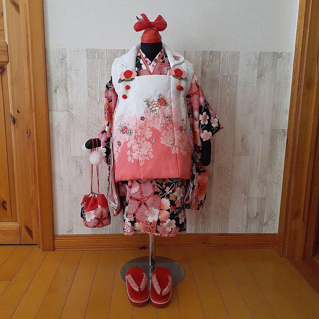 なでしこ 七五三 3歳 女の子 着物セット 七五三 着物 3歳 購入 レトロ 女の子 フルセット当店オリジナル選べる6