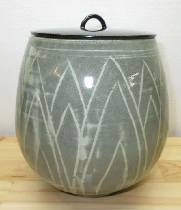 送料込【逢絢亭】茶道具 水指 高麗 花三島手 象嵌水指 平太郎作 共