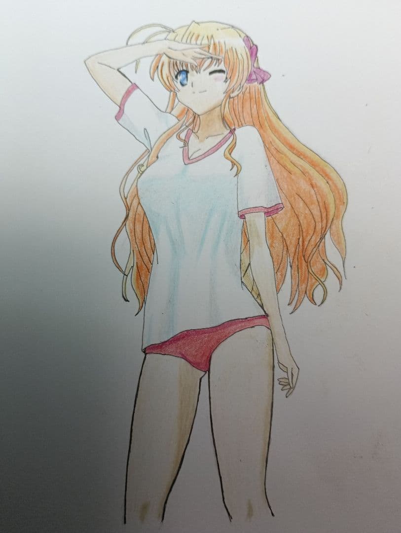 アニメ風 金髪女性キャラクター イラスト 笑顔の金髪女子・アニメ風「AI生成画像」のイラスト素材 [115739456