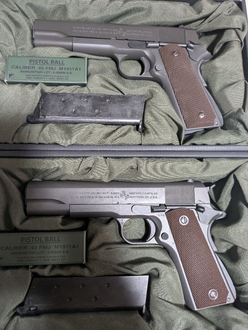 マルイ　m1911a1　2丁　スペアマガジン2本 MARUI(東京マルイ) M1911A1 コルトガバメント用 スペアマガジン