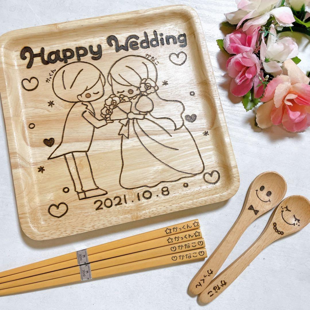 確認♡四角皿(中)♡お箸♡スプーン♡オーダー受け付け お箸 21cm スプーン 19cm セット 携帯用 お弁当用 食洗機対応 抗菌仕様