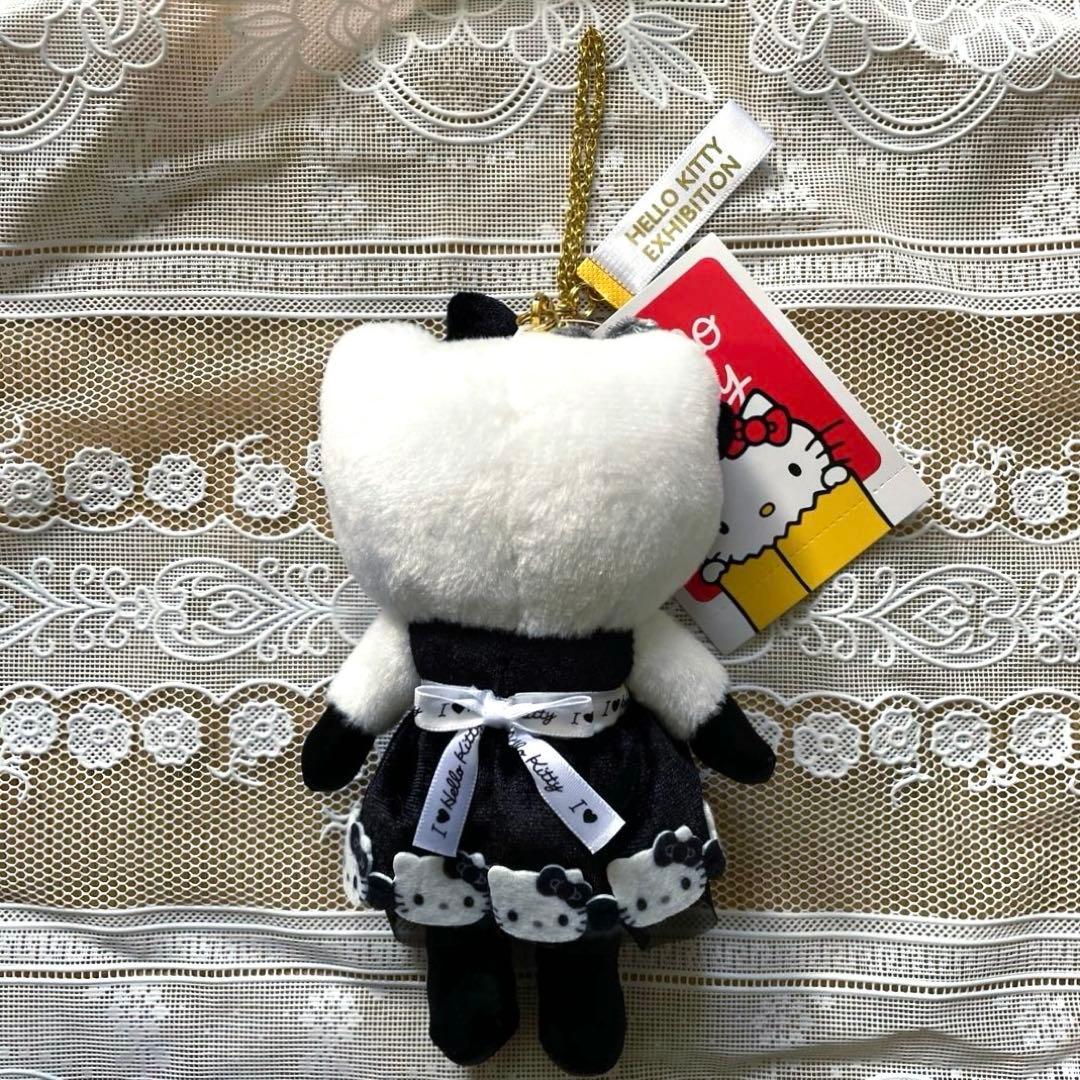 新品 Hello Kitty展限定 ハローキティ モノトーンドレス キーホルダー