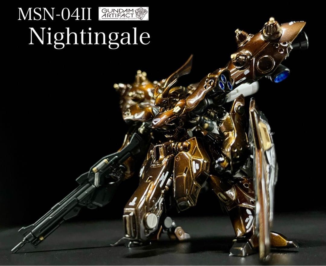 ガンダム アーティファクト ナイチンゲール 塗装済み 台座付き