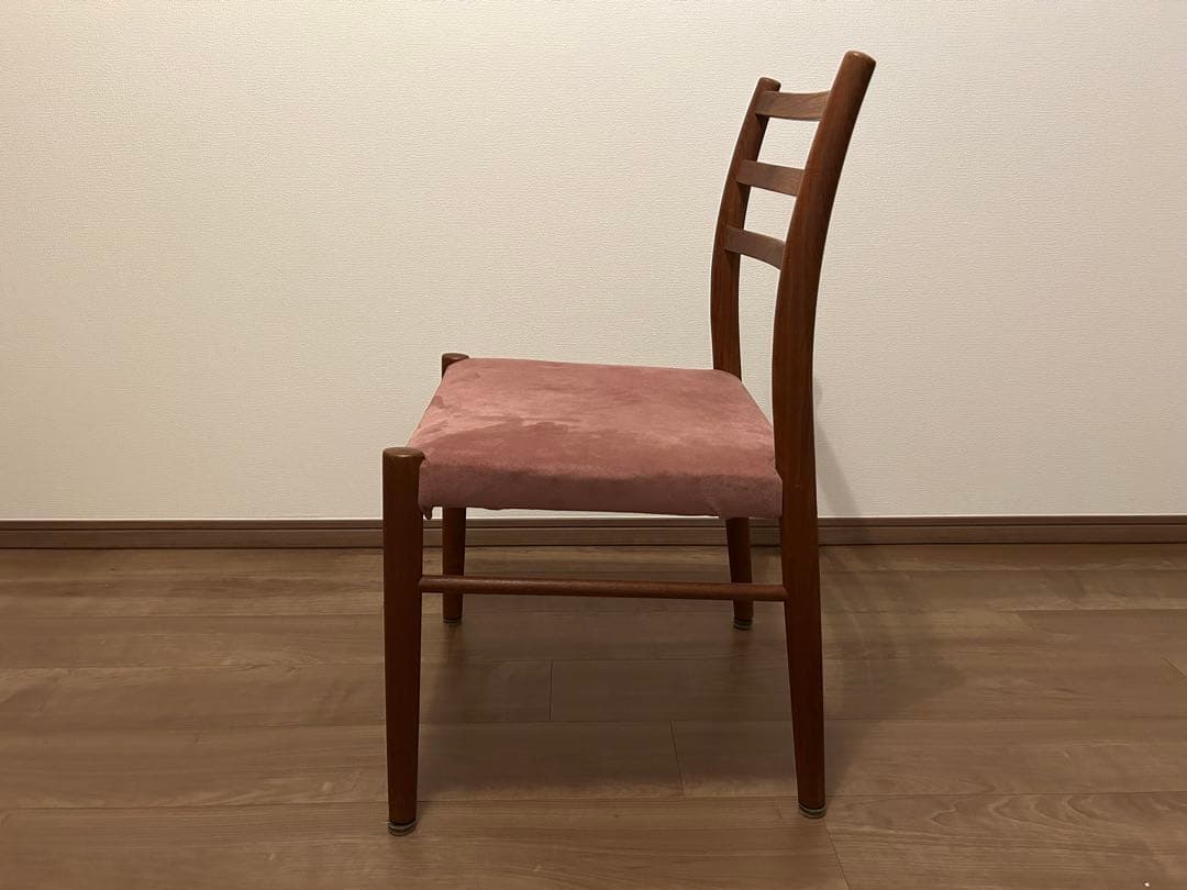 青林製作所 チーク無垢材×スエード チェア ジャパンヴィンテージ 椅子