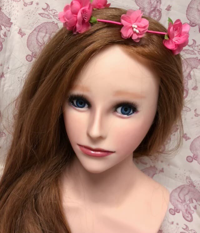 美人さんオブジェ(肩下から上) 創作人形　リアルサイズ人形ヘッド