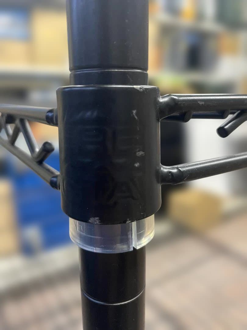 HOME ERECTA 3方クロスバー黒アクリル板×3※ポール天キャップ1個無し