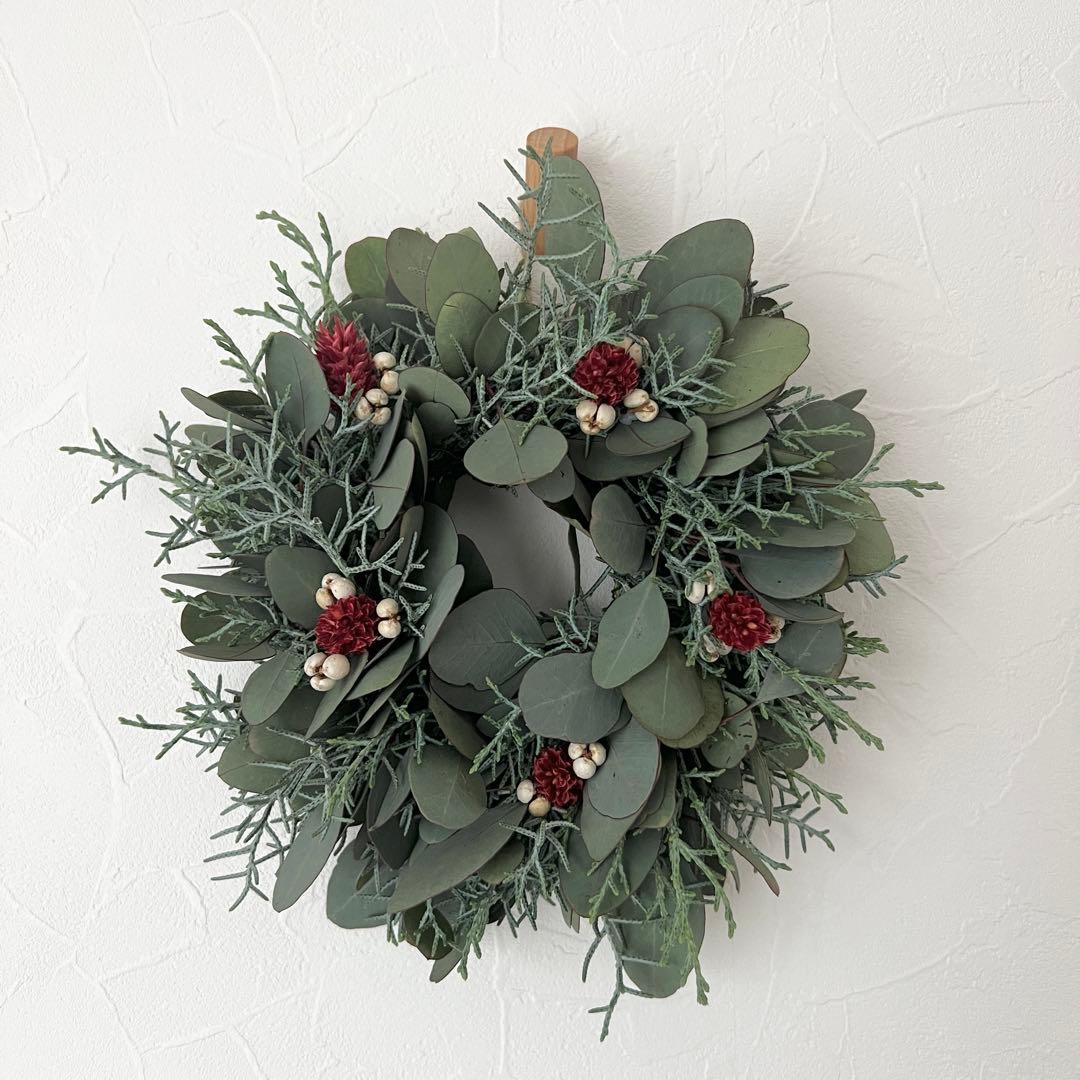 SALE】ポポラスとブルーアイスのクリスマスリース* * *ラッピング無料