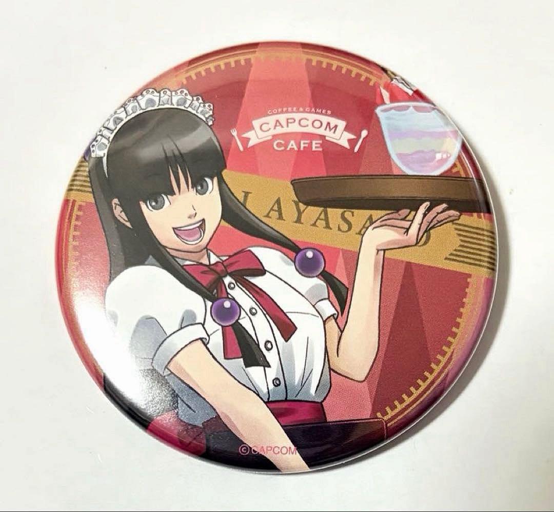 逆転裁判 カプコンカフェ 缶バッジ 綾里真宵 カプコンカフェ 池袋店＆梅田店「逆転裁判」シリーズとのコラボ