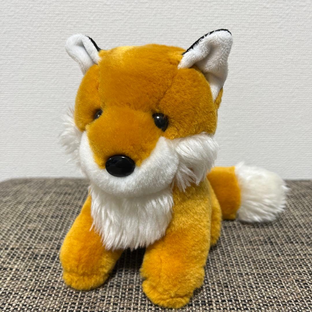 レトロ♡キツネ ぬいぐるみ 狐 キタキツネ 可愛い マスコット 人形