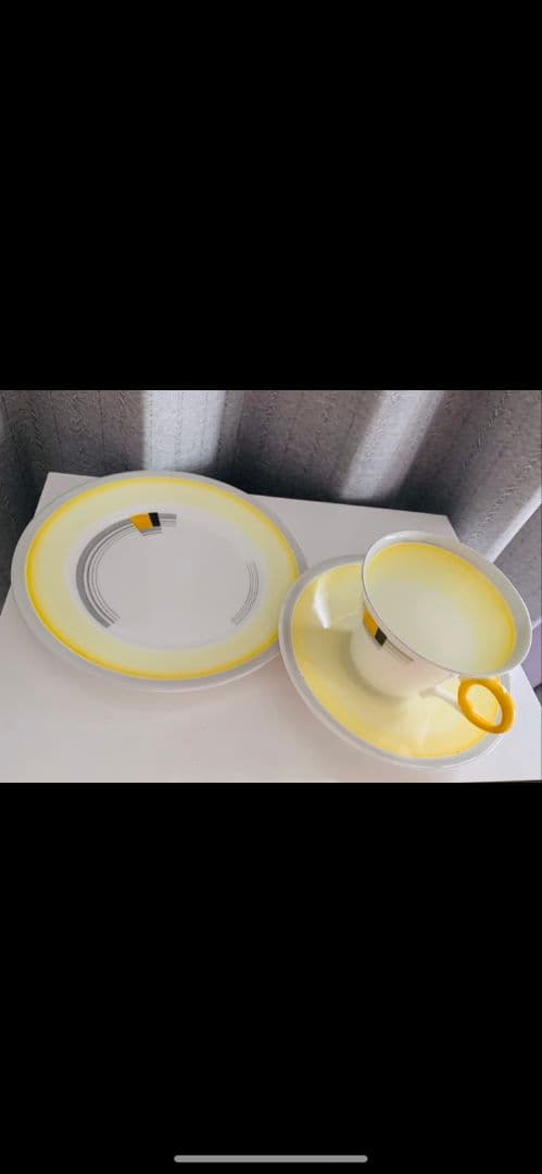 イエローとホワイトの食器セット【アンティーク】 福井クラフト 食器セット 出産祝い 赤ちゃん ベビー食器セット こども
