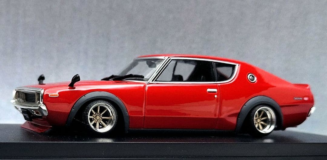 1/43 スカイライン改 ケンメリ2Dr ワタナベ ホイール アルミ製 深リム