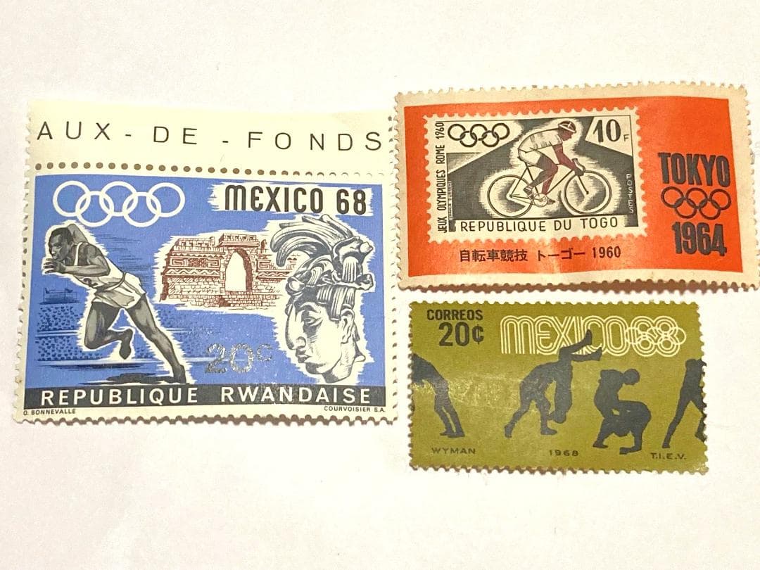 1964年 東京オリンピック自転車競技 メキシコ五輪1968 切手 メキシコ
