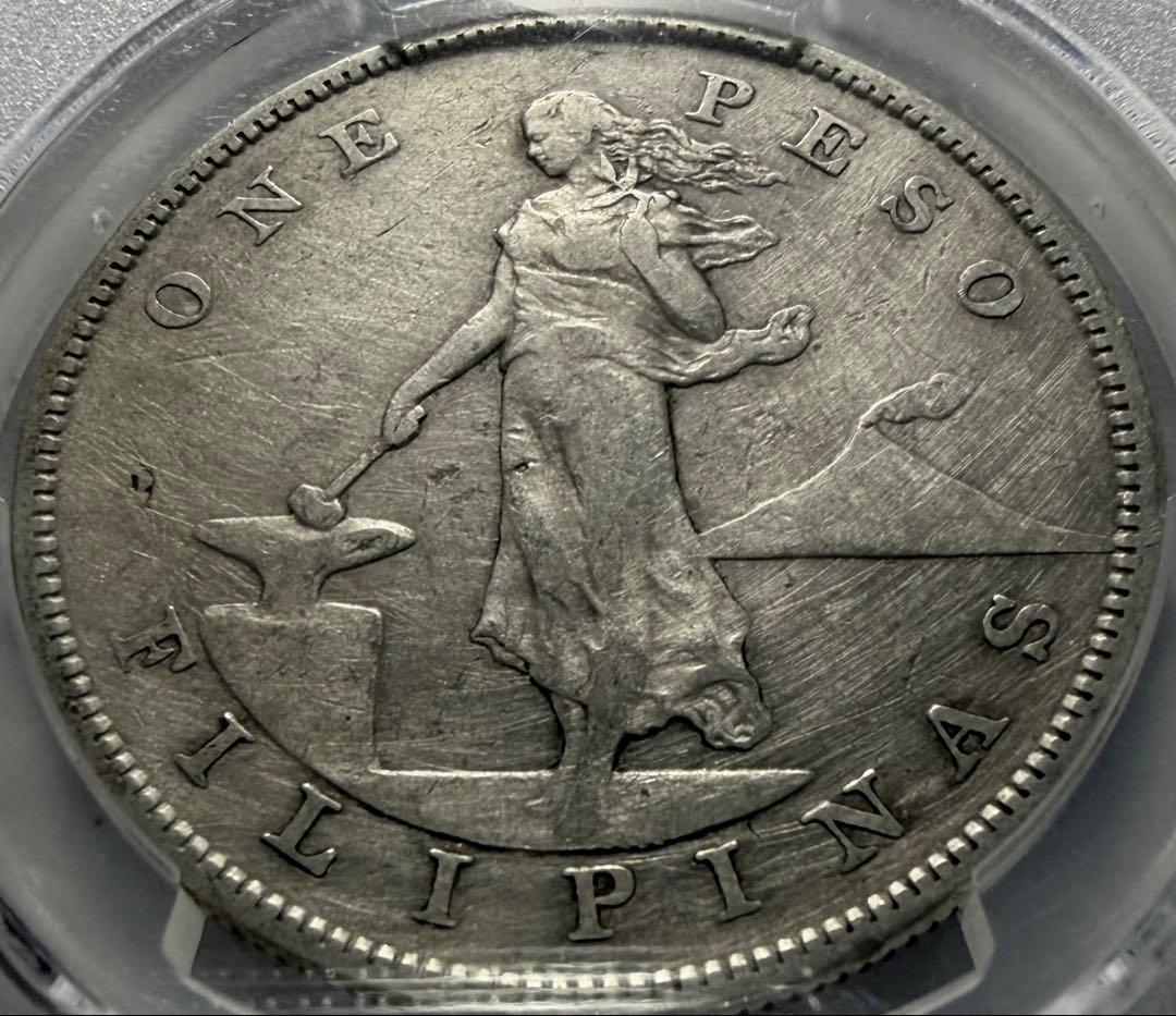 合*n様 1905年米領フィリピン 1ペソ 銀貨《大型》 PCGS認定 - メルカリ