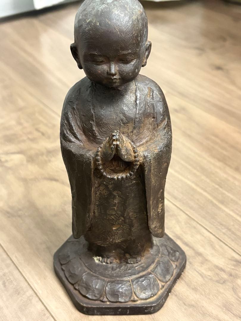 友沢正彦 祈り 21cm 仏像 地蔵菩薩 合掌地蔵 ブロンズ像 彫刻 - メルカリ