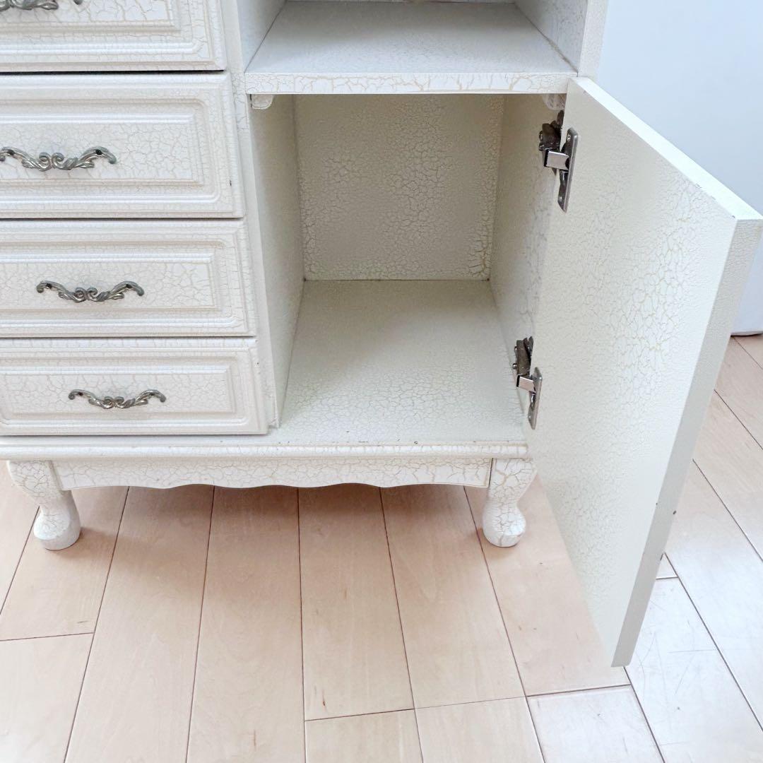 猫脚 フレンチアンティーク クラック加工 姫家具 ロココ調 サイド