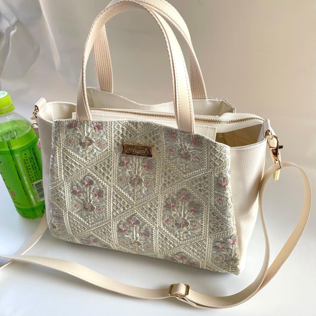 はるちゃん様専用 3roomsトートバッグ インド刺繍ダイヤブーケ柄