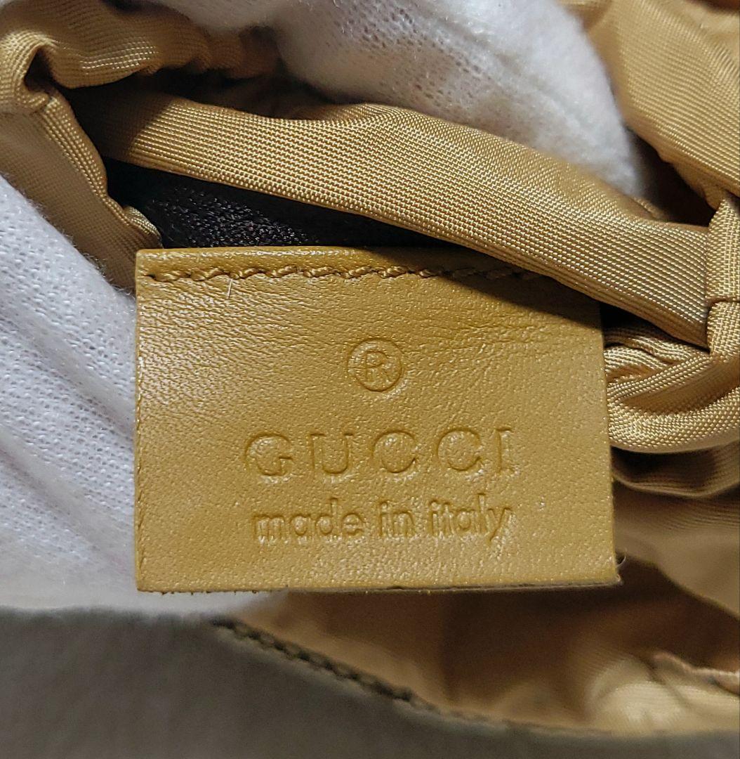美品】GUCCI ボトルケース 水筒 GGキャンバス シェリーライン レザー