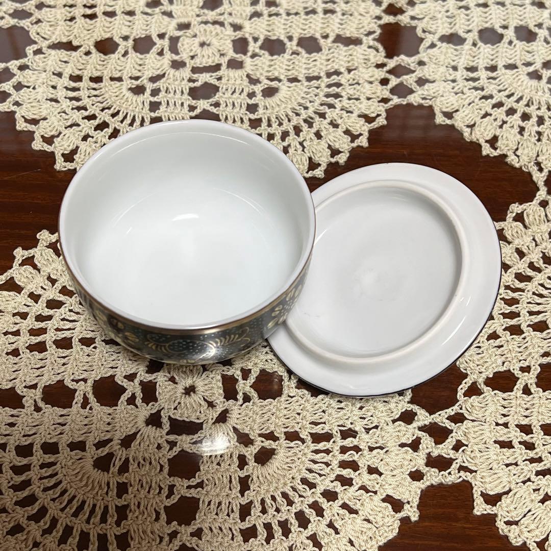 新品未使用 九谷焼 勝月 蓋付汲出碗揃 青粒金彩花唐草乃図 共箱 - メルカリ
