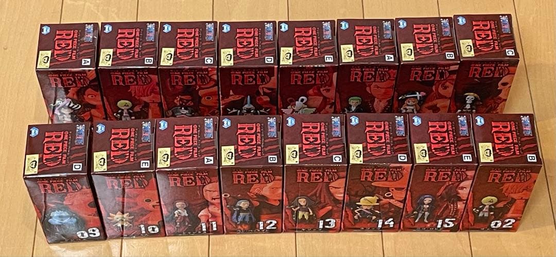ワンピース RED グランドライン14体 ワールドコレクタブル16体のセット