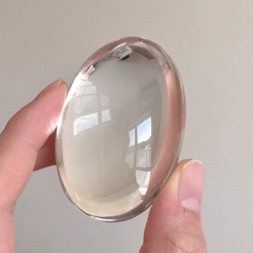 美品薄い茶色　スモーキークォーツ握り石　約78g NO.565 K18 23mm 大粒 スモーキークォーツ/茶水晶 天然石ネックレス - Prism