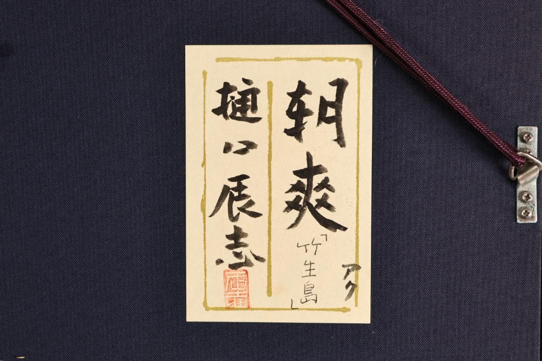 真作】 樋口辰志 「 朝爽（竹生島） 」 6号 日本画 共シール BK096