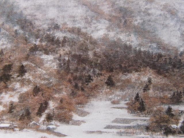 澁澤卿、【寒郷暮雪】、希少な大判額装用画集より、美品、日本人画家