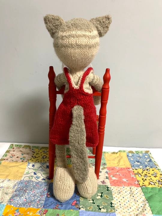 一点もの】ハンドメイド ねこの着せ替え人形