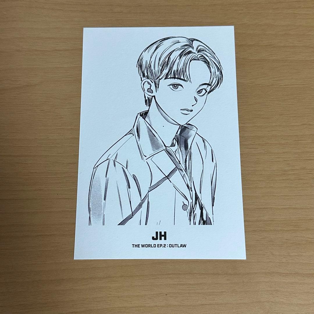 ateez ジョンホ イラスト ポストカード - メルカリ