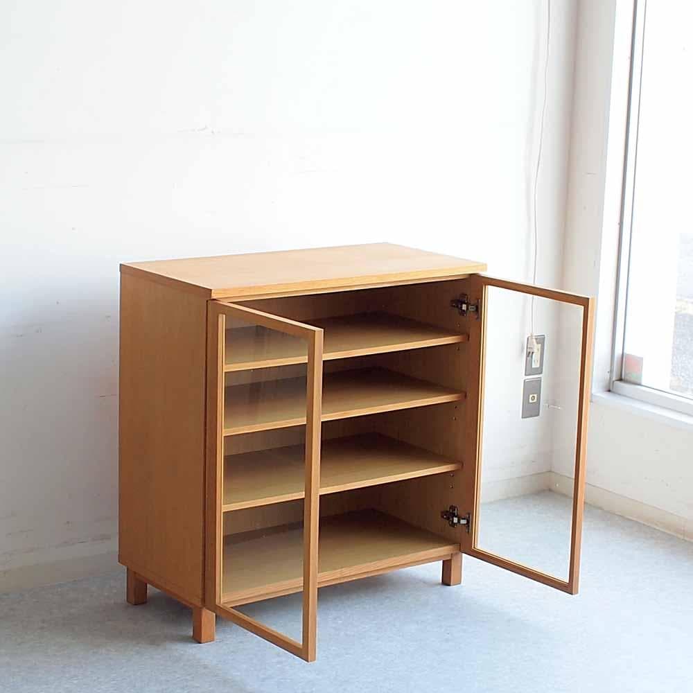 無印良品/MUJI オーク材 ガラスキャビネット ZR24425 - メルカリ