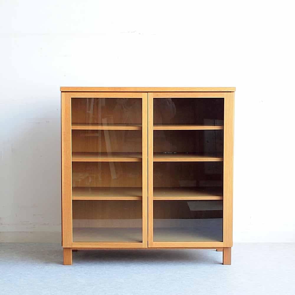 無印良品/MUJI オーク材 ガラスキャビネット ZR24425 - メルカリ