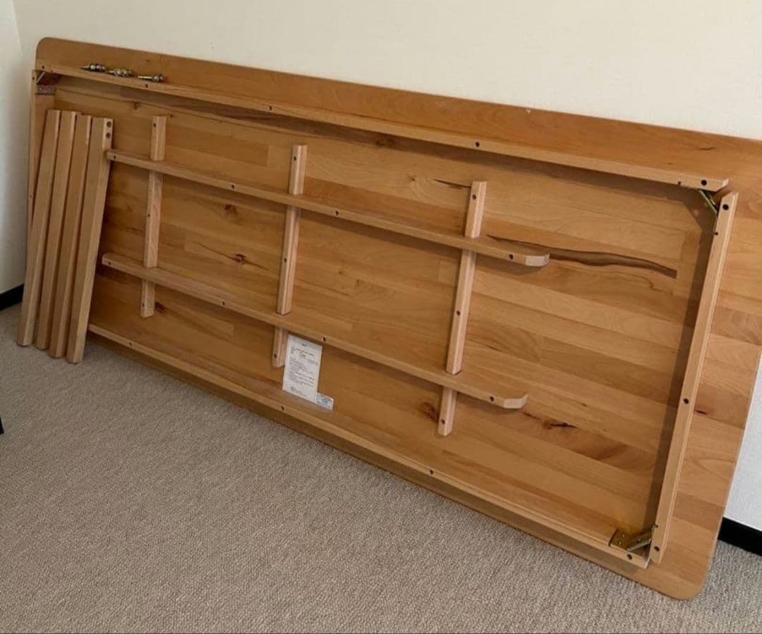 関東圏限定】定価約9万 ニトリ Nコレクション 天然木テーブル 200cm