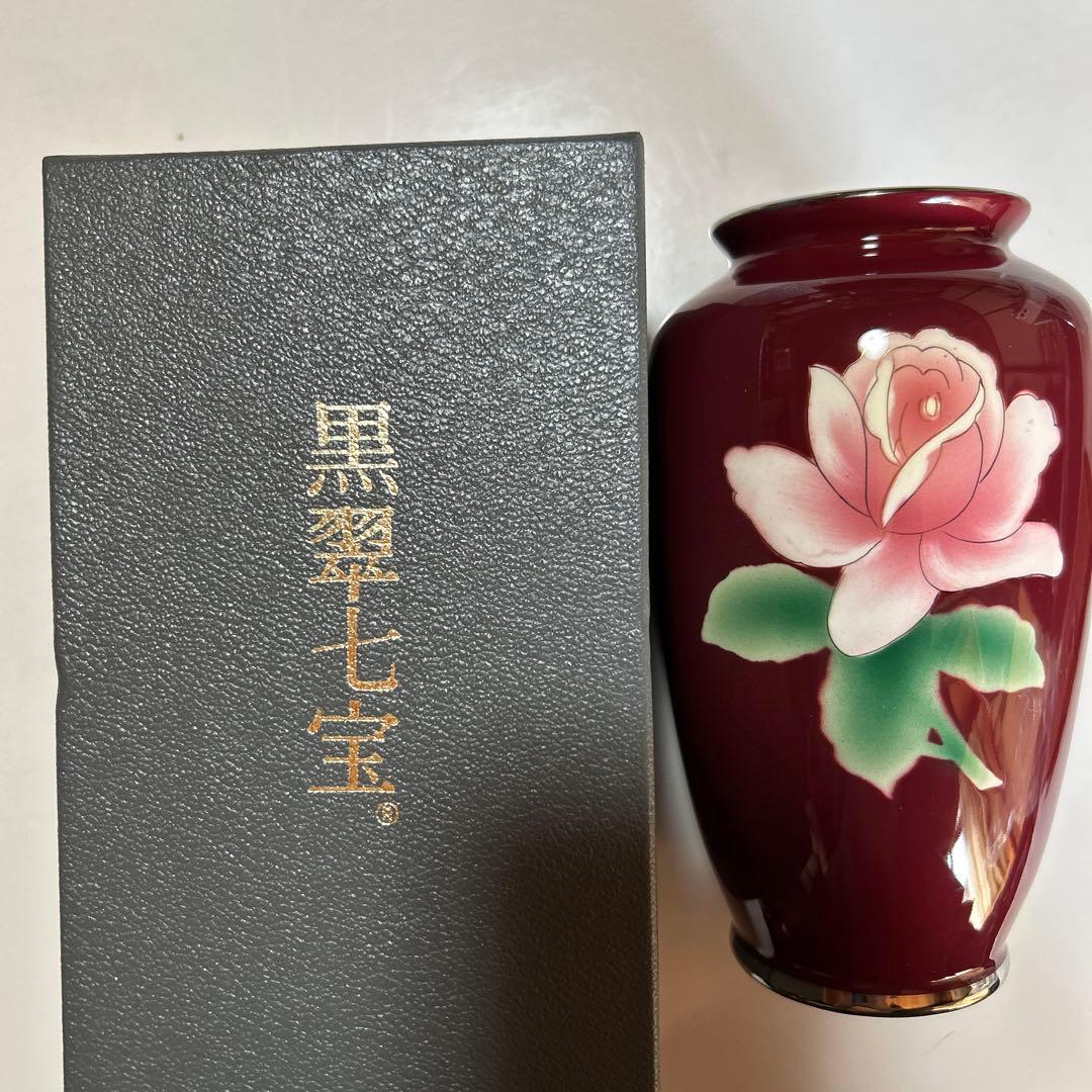 黒翠七宝 赤い花瓶 新品未使用 - メルカリ