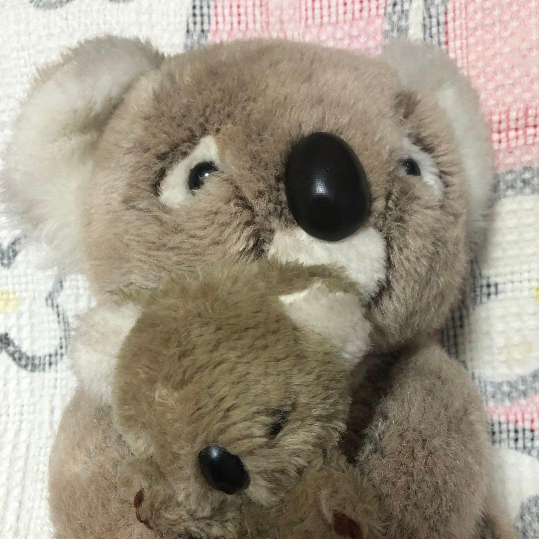 昭和レトロ ヴィンテージ ファースト社 親子コアラ ぬいぐるみ 中古品