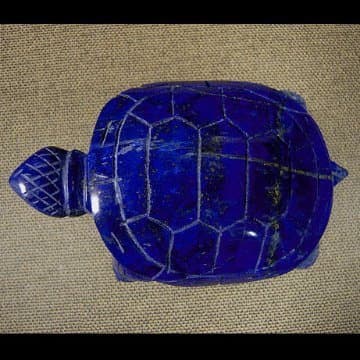 縁起物】ラピスラズリの亀 №3 - 置物工場 直営 店