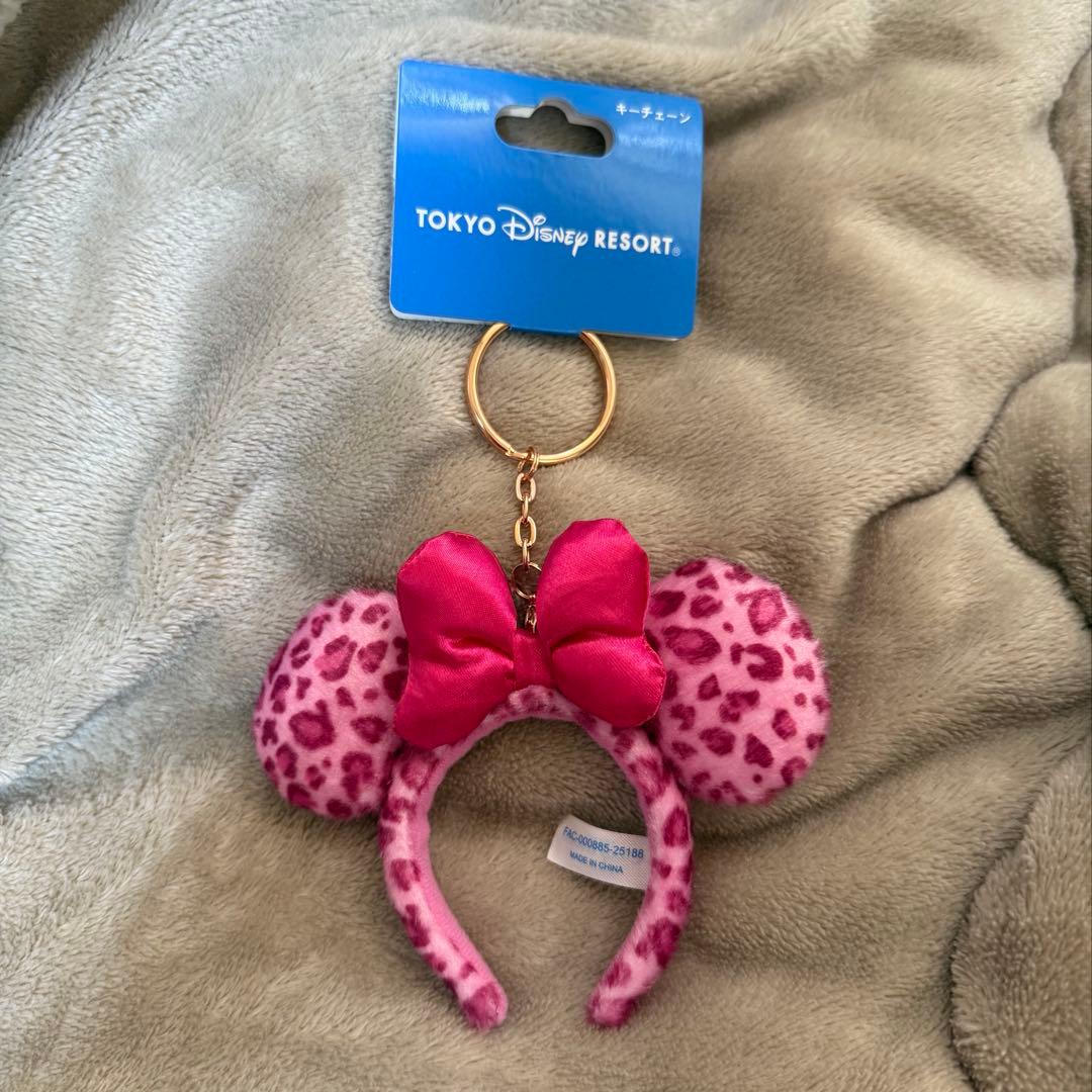 ディズニー ヒョウ柄 ピンク レオパード ミニー カチューシャ