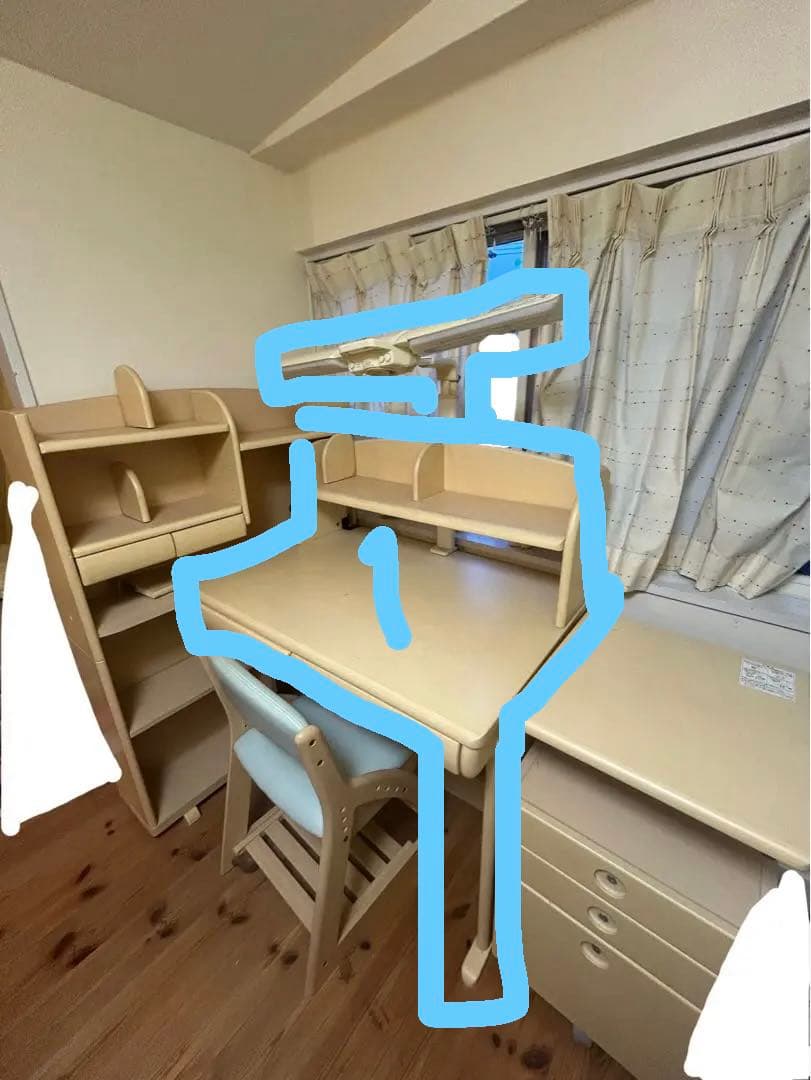学習机　① 他にもバラで売ってます！ 学習机 LOOK(ルック) 幅100cm 6色対応の通販情報 - 家具通販のわくわく