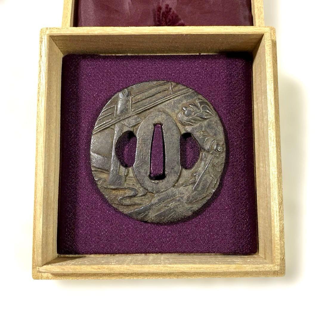B-78 鍔　在銘　武具　刀装具　日本　骨董品　時代物　美術品　工芸品 刀装具 買取 - 骨董品 買取り八光堂