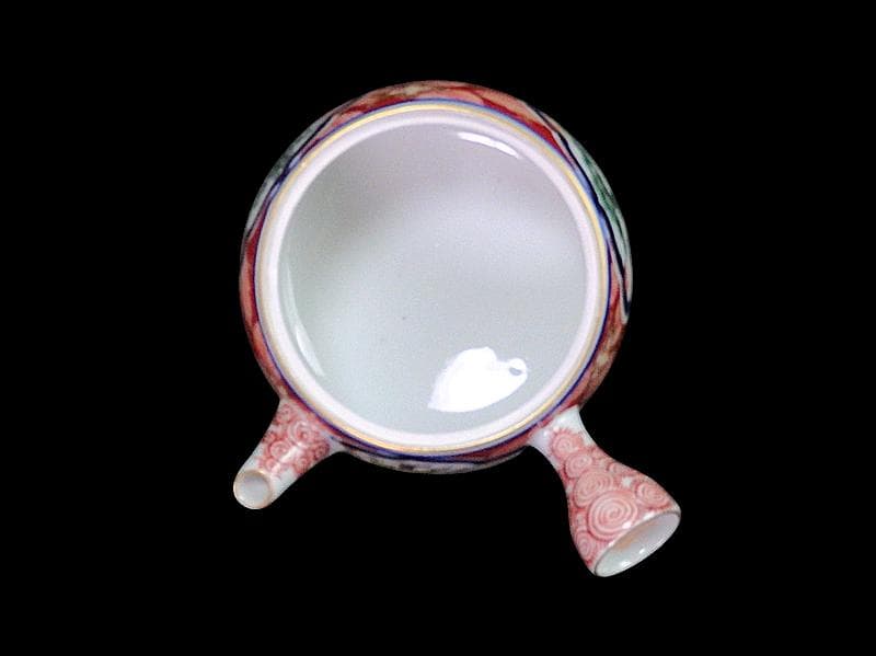九谷 大聖寺伊万里 金襴手 窓絵 松竹梅の図 急須 F335AS-fbun - メルカリ