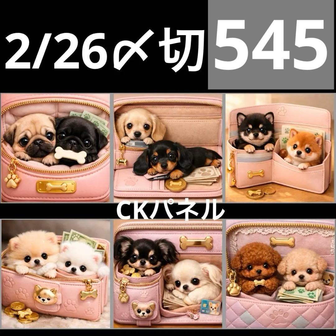新柄♥️期間限定レアパネル生地 お財布わんこ 犬パネル生地 6柄セット