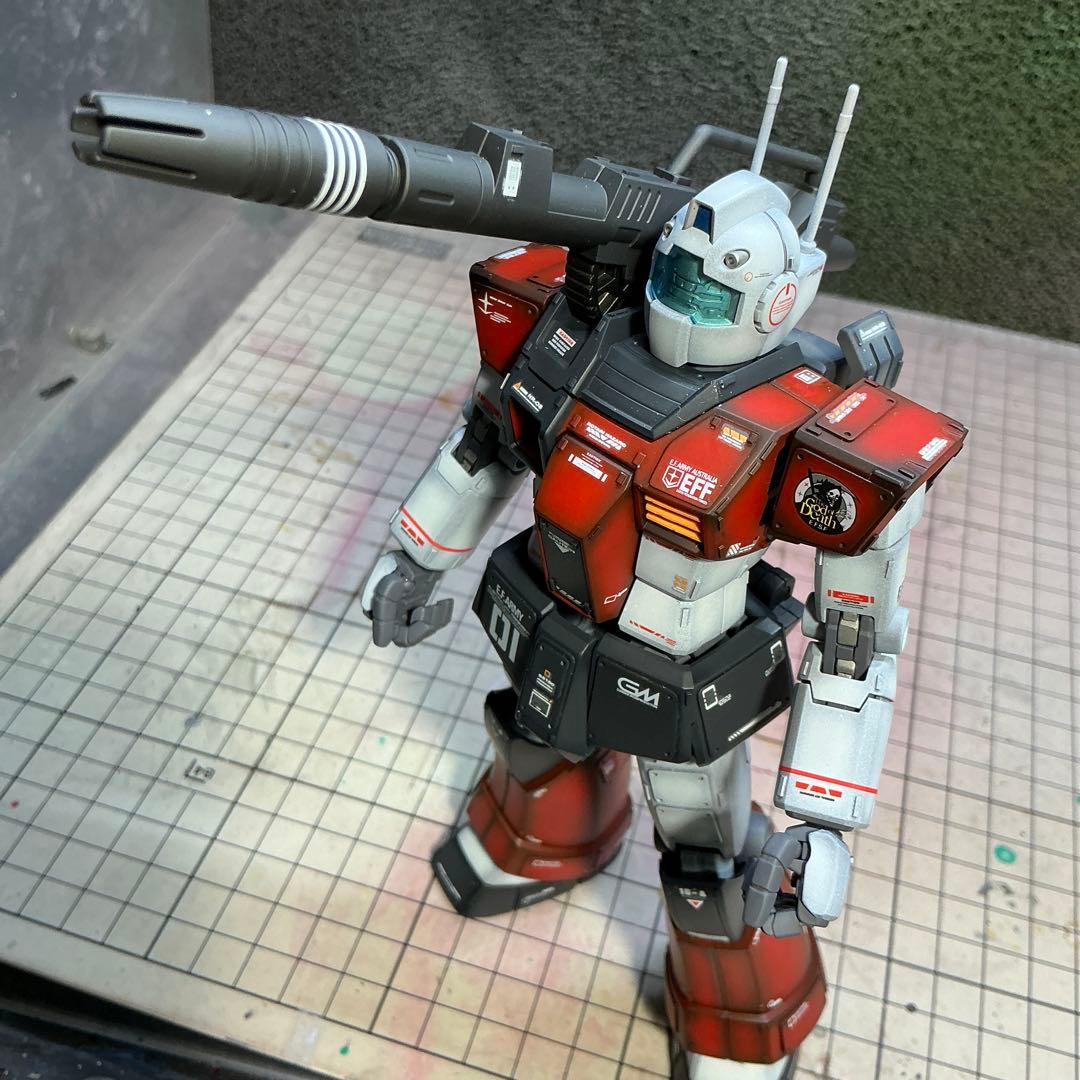 ガンプラ完成品 MG ジムキャノン 全塗装微改造 - メルカリ