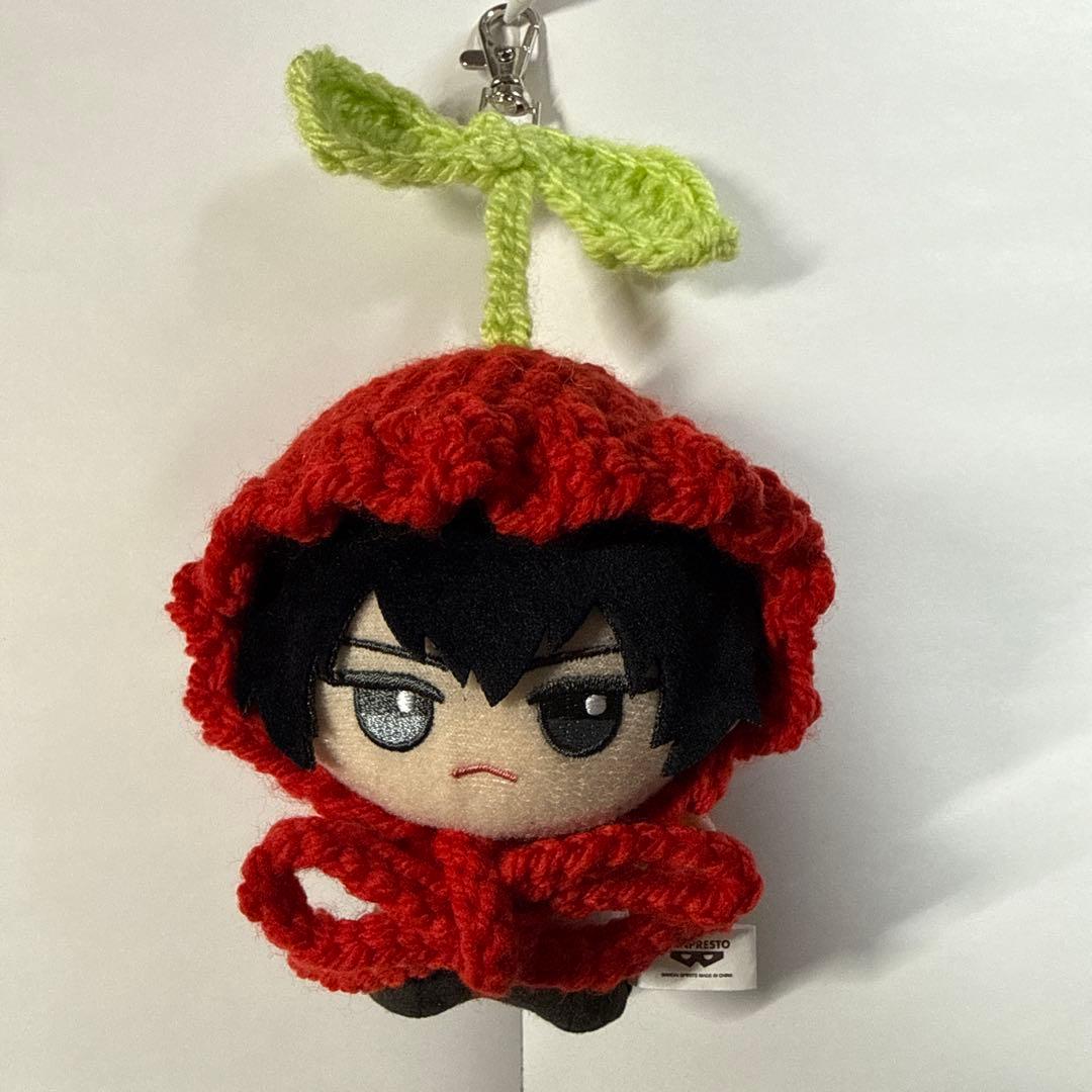 ちびぐるみ用 ぬい服 さくらんぼ ボンネット ハンドメイド 編み物
