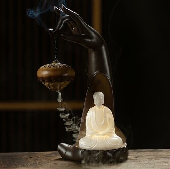 禅 香炉 古風 細工 工芸品 置物 民芸職人手作り