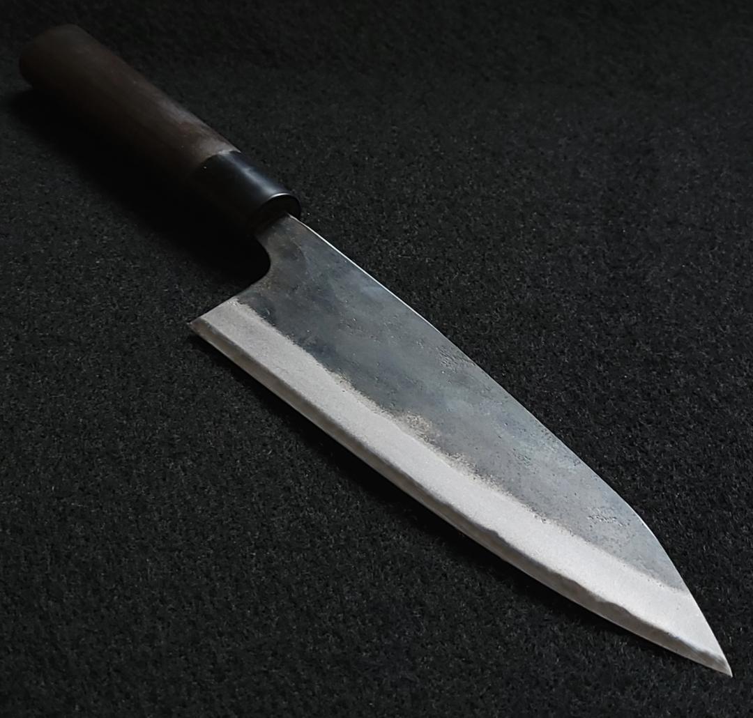白紙1号 黒打 万能包丁 180㎜ #8101 焼柄 月光作 手作りの通販