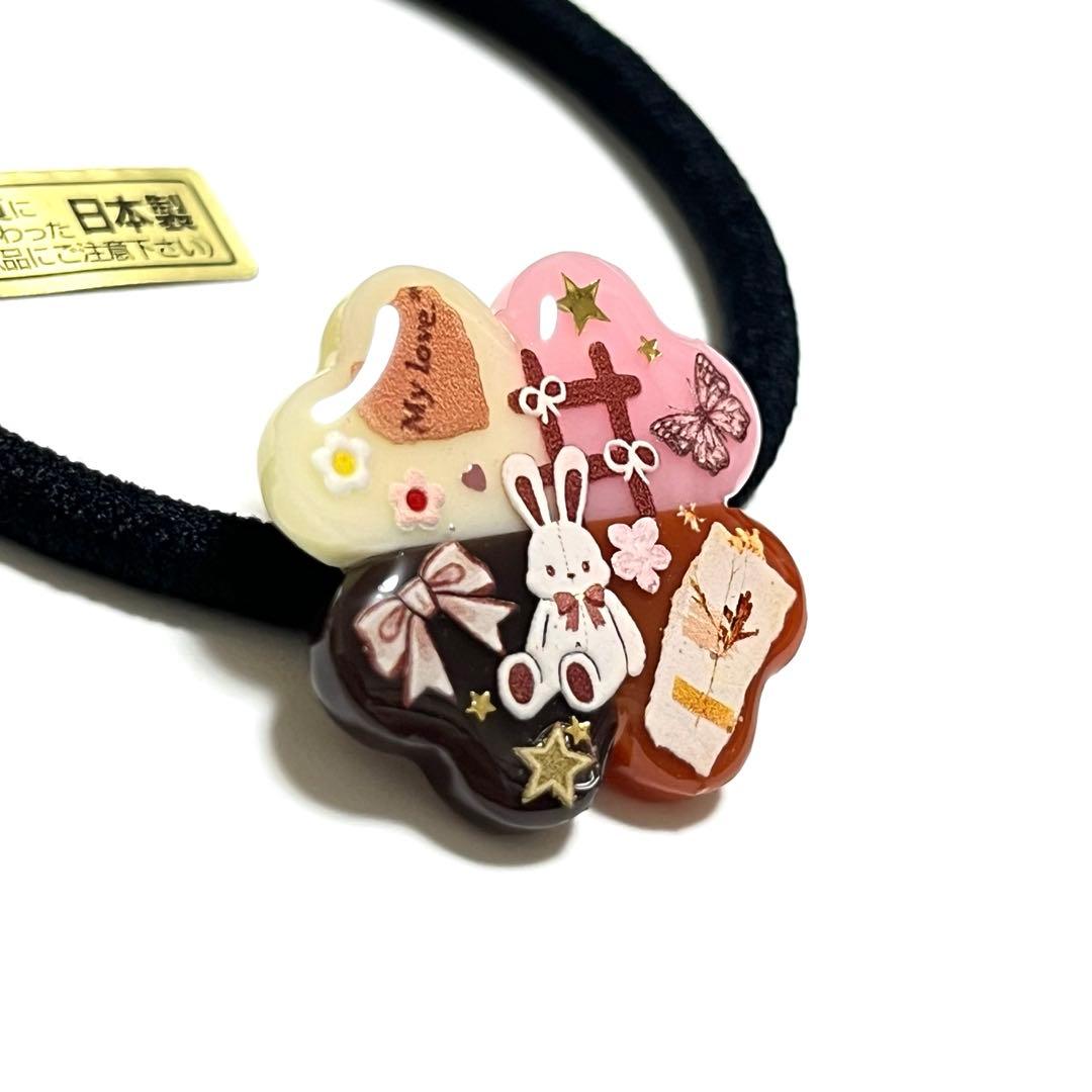 カヤ様お取り置きです。No．135 ペンダント ヘアゴム チョコ レジン