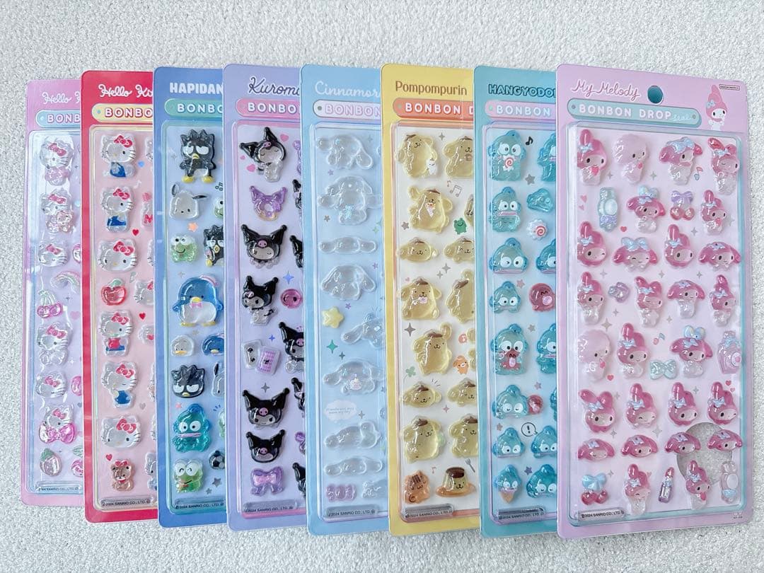 サンリオ ボンボンドロップシール 8点セット】大人気キャラクター