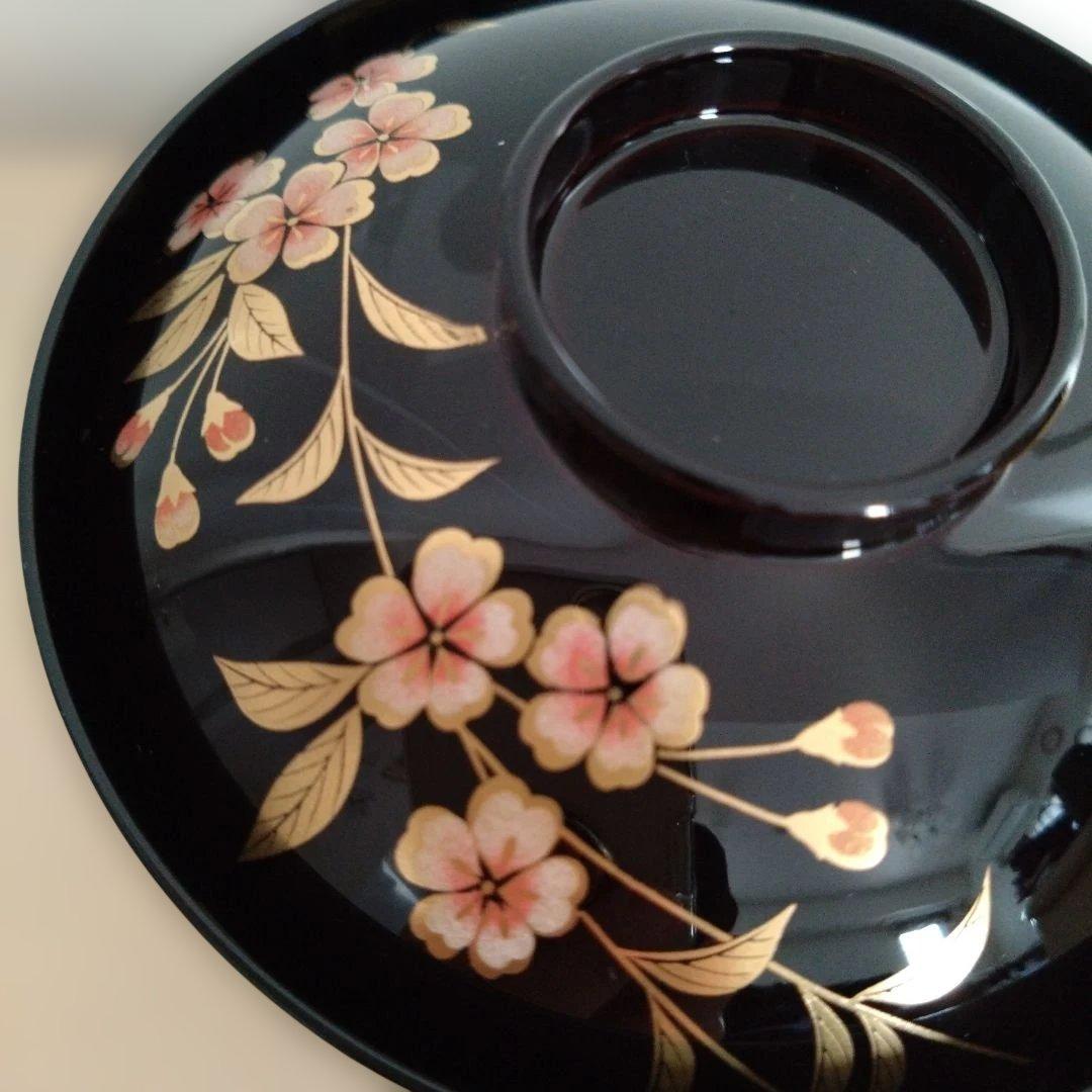 美品 山中塗円山椀 5個セット 桜模様 - メルカリ